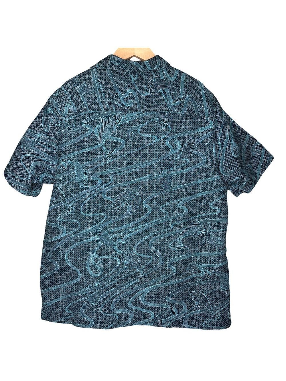 Tori Richard Blue Sea Print Short Sleeve Button Down Shirt Small - Picture 3 of 7